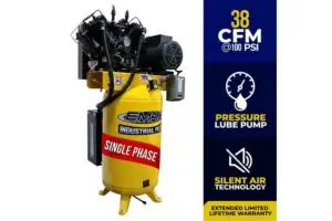 Emax 7.5 HP Air Compressor, Single Phase, Silent Air System, 80